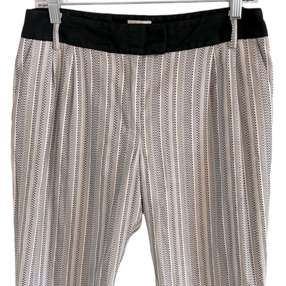 Reiss Dilly Straight Leg Trousers Women’s Size 4 High Waist Striped White Blue - Picture 2 of 9